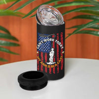 Funny Fishing Fathers Day 4 in 1 Can Cooler Tumbler I Can't Work Today My Arm Is In A Cast Dad Gifts