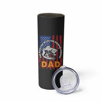 Funny Fishing Fathers Day Skinny Tumbler I Can't Work Today My Arm Is In A Cast Dad Gifts