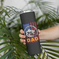 Funny Fishing Fathers Day Skinny Tumbler I Can't Work Today My Arm Is In A Cast Dad Gifts