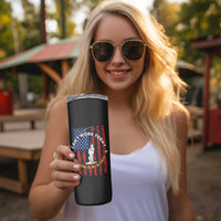 Funny Fishing Fathers Day Skinny Tumbler I Can't Work Today My Arm Is In A Cast Dad Gifts