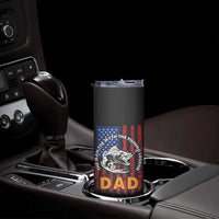 Funny Fishing Fathers Day Skinny Tumbler I Can't Work Today My Arm Is In A Cast Dad Gifts