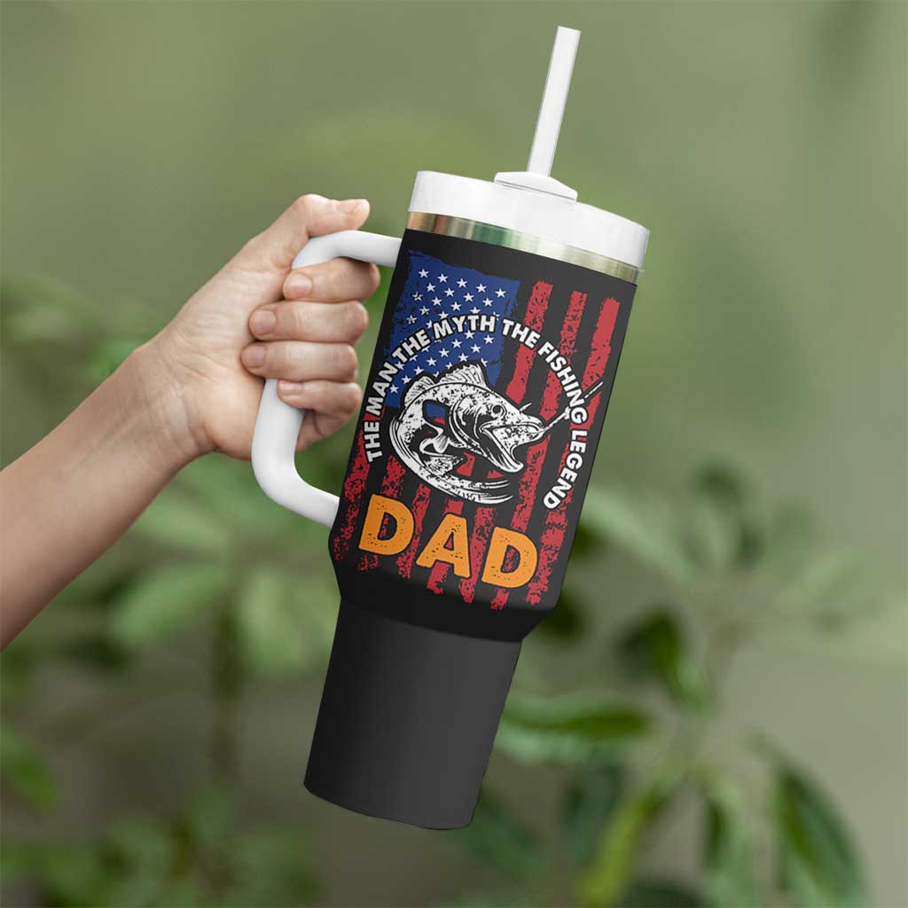 Funny Fishing Fathers Day Tumbler With Handle I Can't Work Today My Arm Is In A Cast Dad Gifts