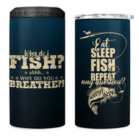 Fishing Gifts For Men 4 in 1 Can Cooler Tumbler Eat Sleep Fish Repeat Bass Fishing