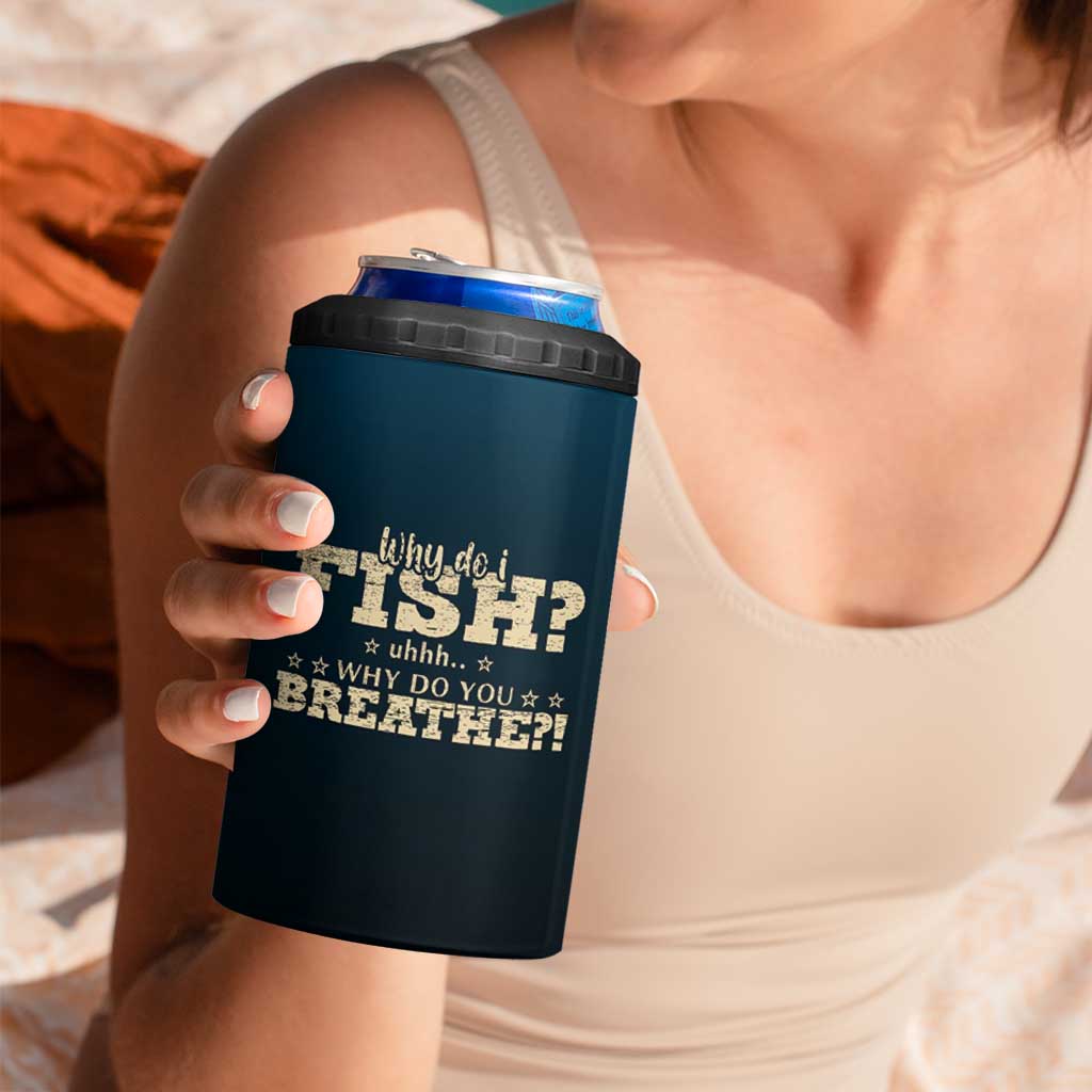 Fishing Gifts For Men 4 in 1 Can Cooler Tumbler Eat Sleep Fish Repeat Bass Fishing