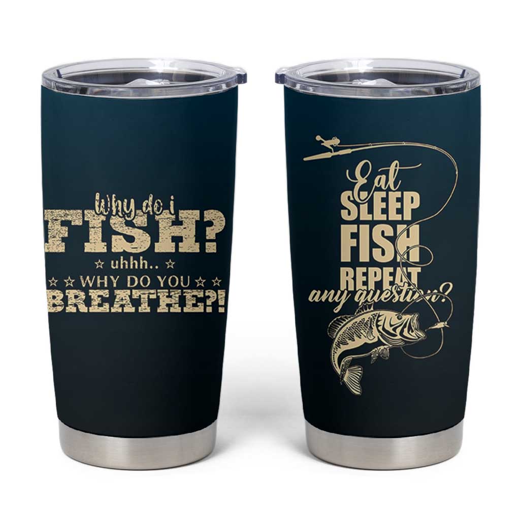 Fishing Gifts For Men Tumbler Cup Eat Sleep Fish Repeat Bass Fishing