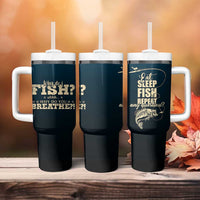 Fishing Gifts For Men Tumbler With Handle Eat Sleep Fish Repeat Bass Fishing