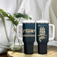 Fishing Gifts For Men Tumbler With Handle Eat Sleep Fish Repeat Bass Fishing