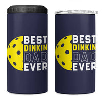 Funny Pickleball Dad 4 in 1 Can Cooler Tumbler Best Dinkin Dad Ever Fathers Day Gift