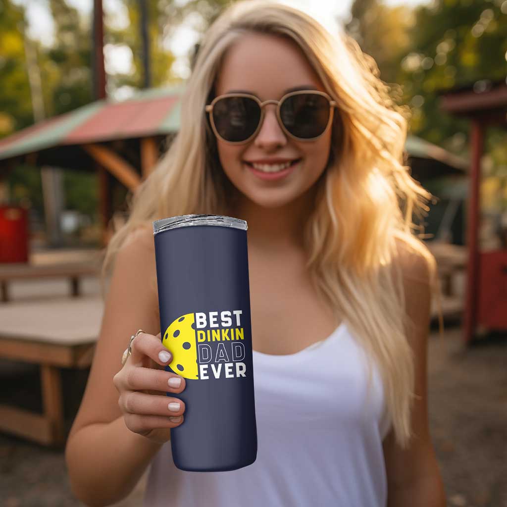 Funny Pickleball Dad Skinny Tumbler Best Dinkin Dad Ever Fathers Day Gift