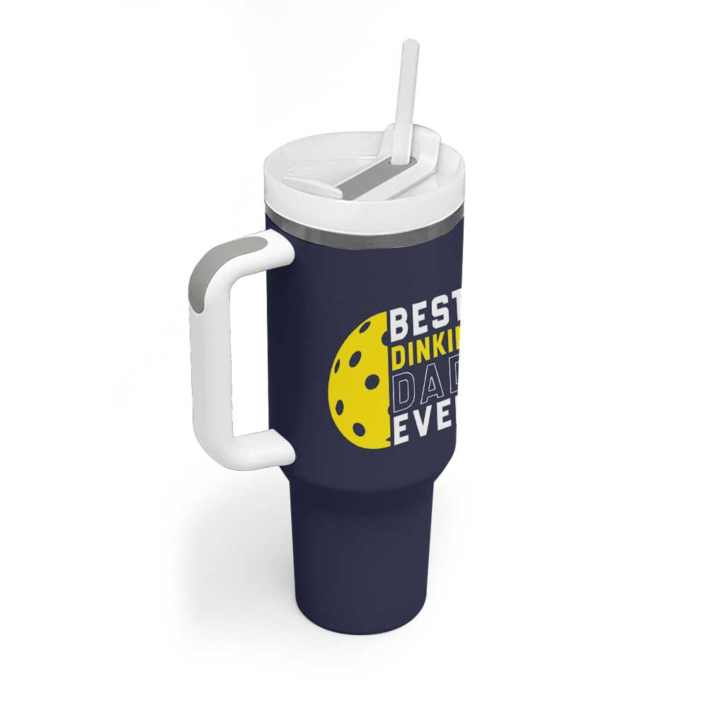 Funny Pickleball Dad Tumbler With Handle Best Dinkin Dad Ever Fathers Day Gift