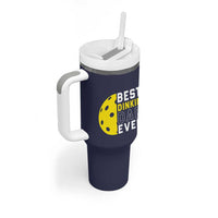 Funny Pickleball Dad Tumbler With Handle Best Dinkin Dad Ever Fathers Day Gift