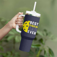 Funny Pickleball Dad Tumbler With Handle Best Dinkin Dad Ever Fathers Day Gift