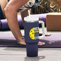 Funny Pickleball Dad Tumbler With Handle Best Dinkin Dad Ever Fathers Day Gift
