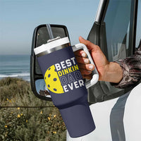 Funny Pickleball Dad Tumbler With Handle Best Dinkin Dad Ever Fathers Day Gift
