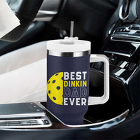 Funny Pickleball Dad Tumbler With Handle Best Dinkin Dad Ever Fathers Day Gift