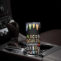 Teacher Alphabet Skinny Tumbler Colorful Animal Teachers Toddlers Spill Proof Cup