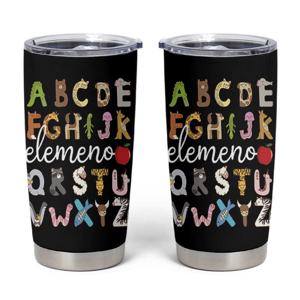 Teacher Alphabet Tumbler Cup Colorful Animal Teachers Toddlers Spill Proof Cup