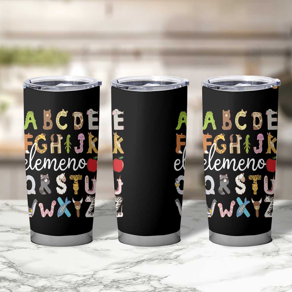 Teacher Alphabet Tumbler Cup Colorful Animal Teachers Toddlers Spill Proof Cup