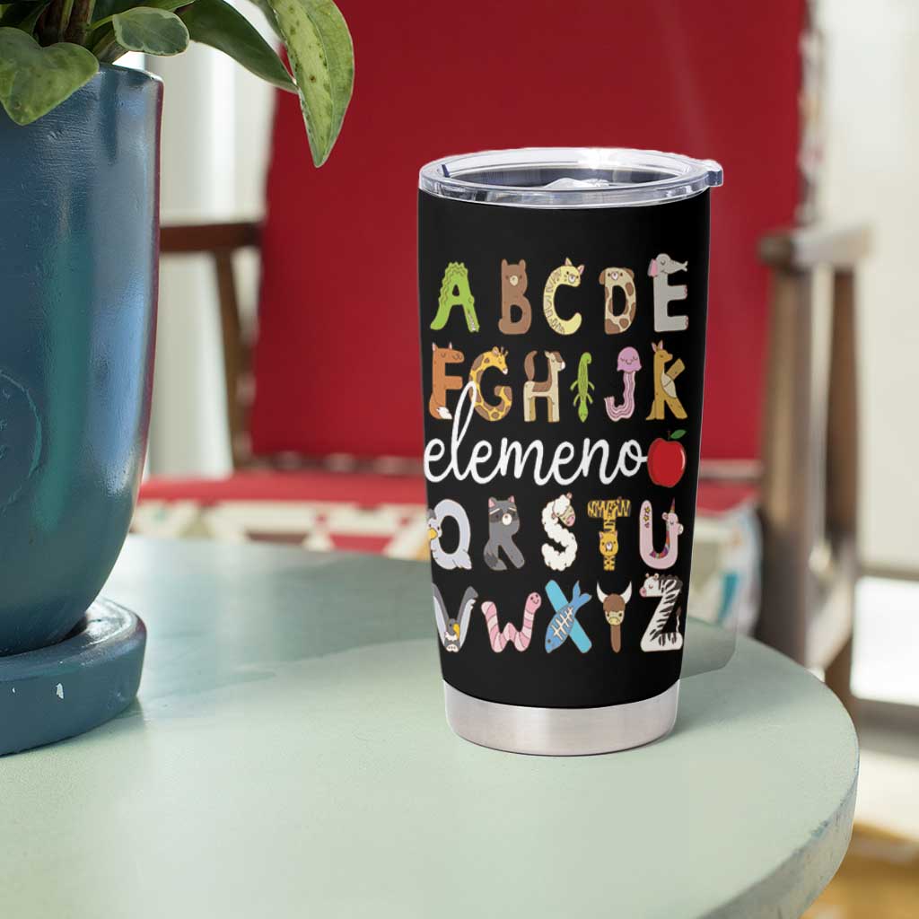 Teacher Alphabet Tumbler Cup Colorful Animal Teachers Toddlers Spill Proof Cup
