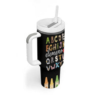 Teacher Alphabet Tumbler With Handle Colorful Animal Teachers Toddlers Spill Proof Cup