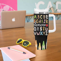 Teacher Alphabet Tumbler With Handle Colorful Animal Teachers Toddlers Spill Proof Cup