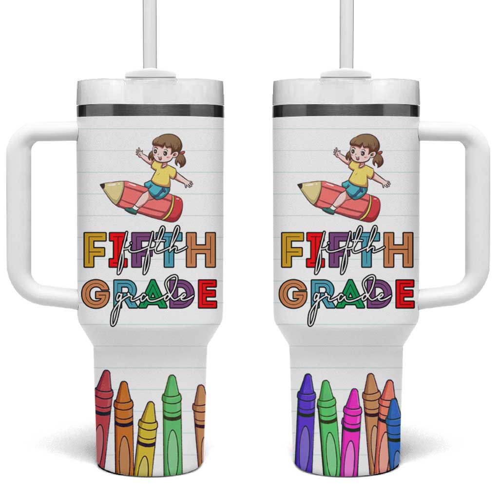 Fifth Grade Tumbler With Handle Teacher Back to School - Wonder Print Shop