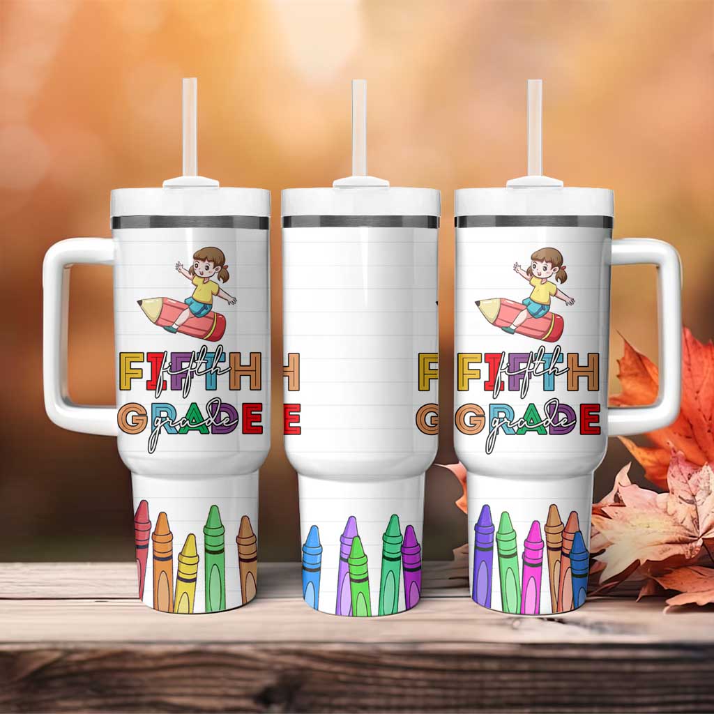 Fifth Grade Tumbler With Handle Teacher Back to School - Wonder Print Shop
