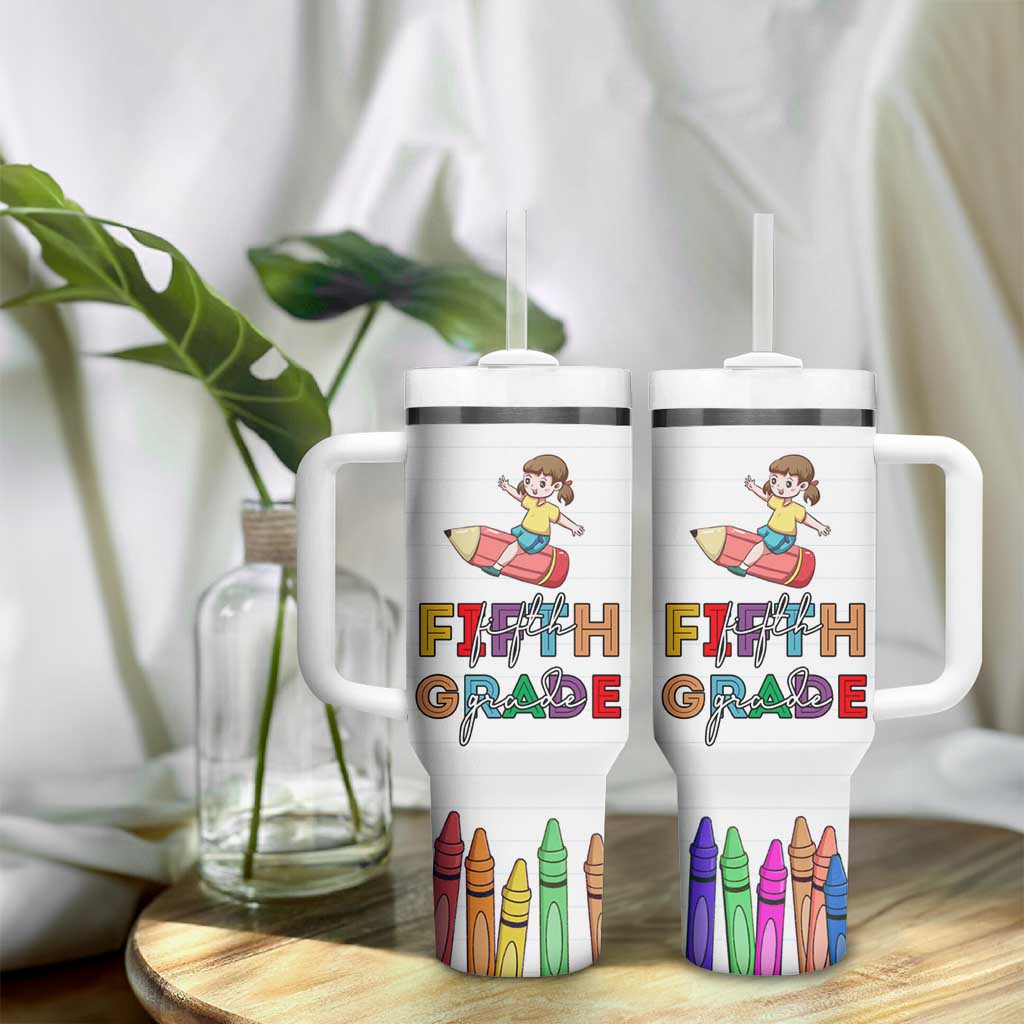 Fifth Grade Tumbler With Handle Teacher Back to School - Wonder Print Shop