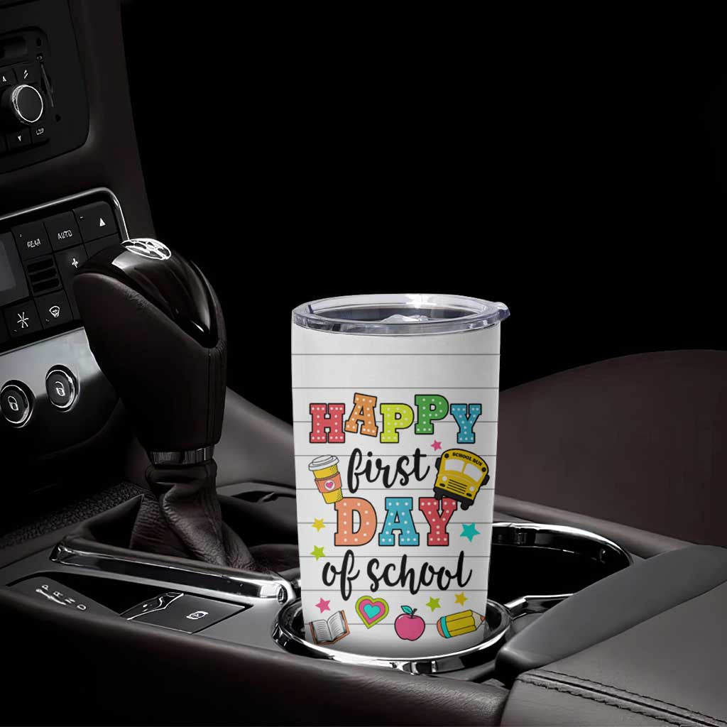 Teacher Tumbler Cup Happy First Day Of School - Wonder Print Shop