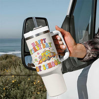 Teacher Gifts Tumbler With Handle Happy First Day Of School - Wonder Print Shop