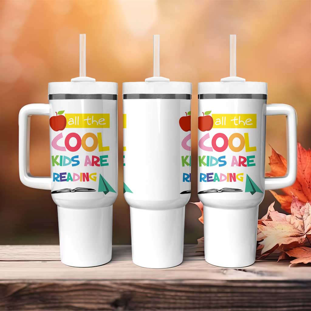 Teacher Tumbler With Handle All The Cool Kids Are Reading - Wonder Print Shop