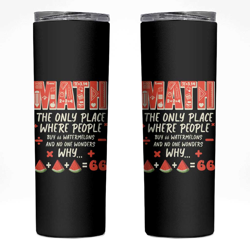 Funny Math Teacher Joke Skinny Tumbler Back to School - Wonder Print Shop