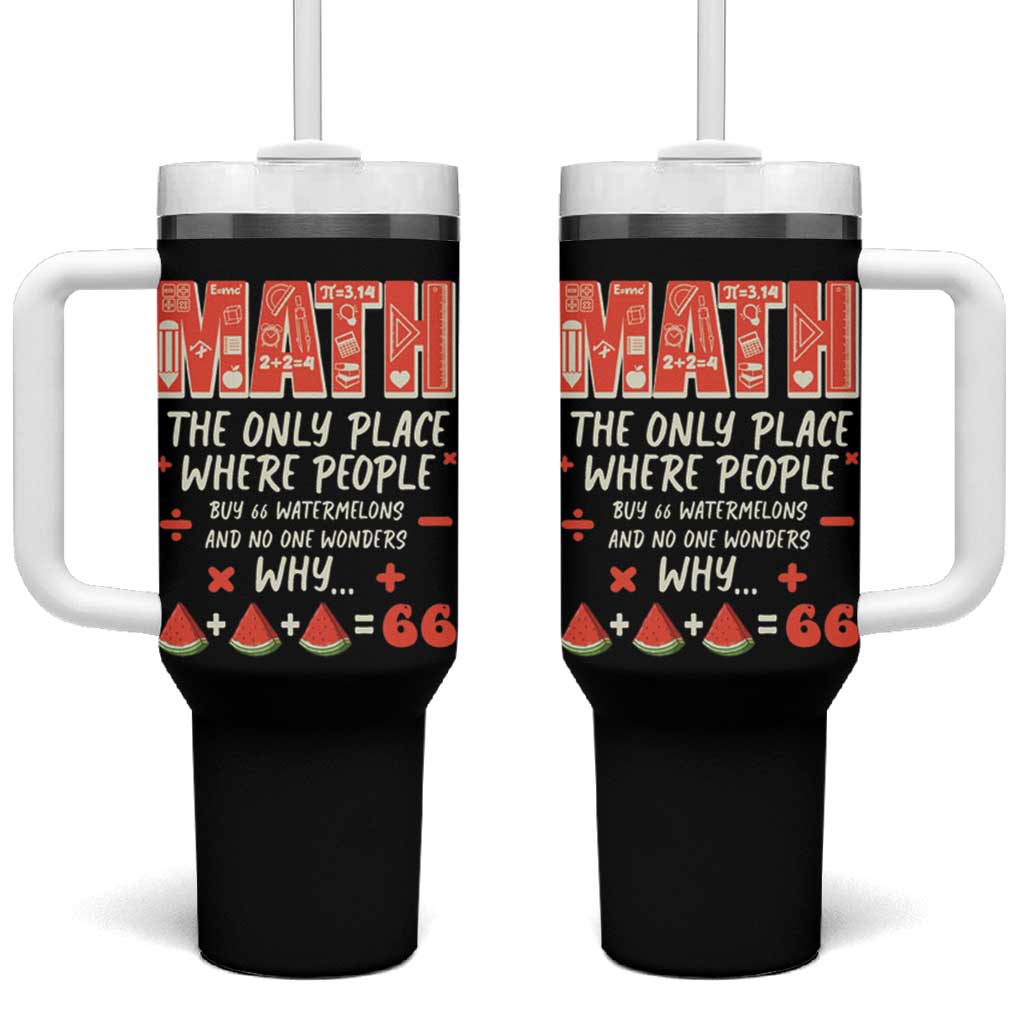Funny Math Teacher Joke Tumbler With Handle Back to School - Wonder Print Shop