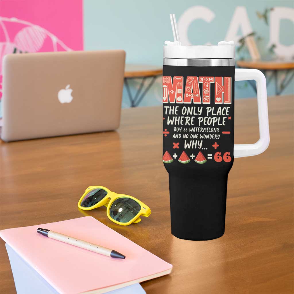 Funny Math Teacher Joke Tumbler With Handle Back to School - Wonder Print Shop