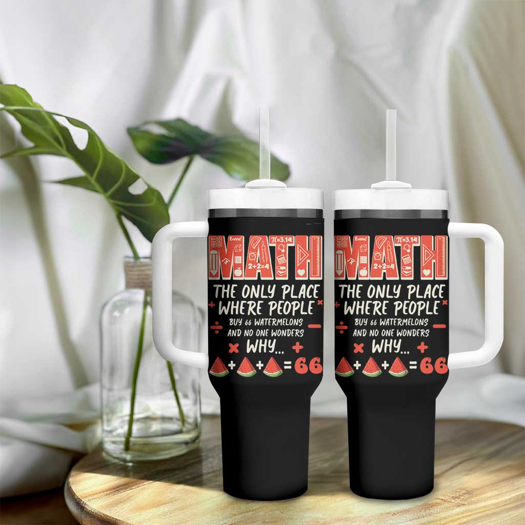 Funny Math Teacher Joke Tumbler With Handle Back to School - Wonder Print Shop