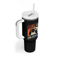 40th Birthday Gifts Vintage Tumbler With Handle Level 40 Unlocked 1984 Video Game - Wonder Print Shop