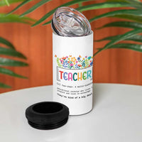 Teacher Appreciation 4 in 1 Can Cooler Tumbler Back To School Wildflower Inspirational Teaching - Wonder Print Shop