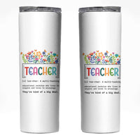 Teacher Appreciation Skinny Tumbler Back To School Wildflower Inspirational Teaching - Wonder Print Shop