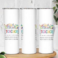 Teacher Appreciation Skinny Tumbler Back To School Wildflower Inspirational Teaching - Wonder Print Shop
