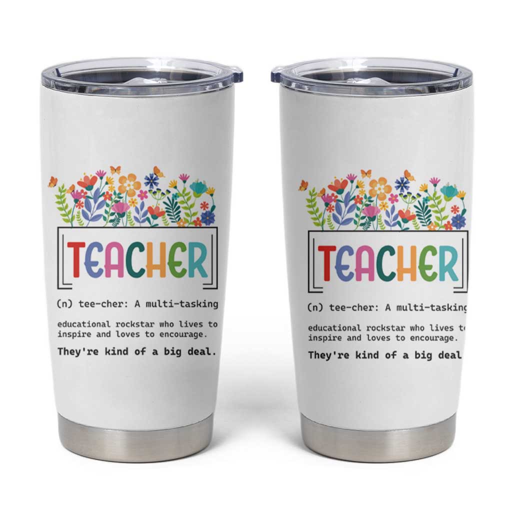 Teacher Appreciation Tumbler Cup Back To School Wildflower Inspirational Teaching - Wonder Print Shop