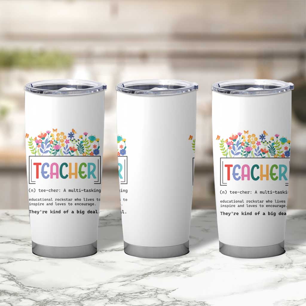Teacher Appreciation Tumbler Cup Back To School Wildflower Inspirational Teaching - Wonder Print Shop