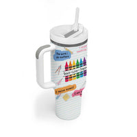 Teacher Tumbler With Handle Positive Daily Affirmations Cup, Inspirational, Sobriety, Motivational Gifts - Wonder Print Shop