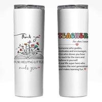 Heartwarming Teacher Gift Skinny Tumbler Thank You For Helping Little Minds Grow - Wonder Print Shop