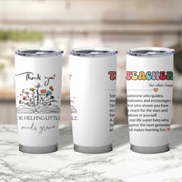 Heartwarming Teacher Gift Tumbler Cup Thank You For Helping Little Minds Grow - Wonder Print Shop