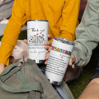 Heartwarming Teacher Gift Tumbler Cup Thank You For Helping Little Minds Grow - Wonder Print Shop