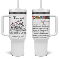 Heartwarming Teacher Gift Tumbler With Handle Thank You For Helping Little Minds Grow - Wonder Print Shop