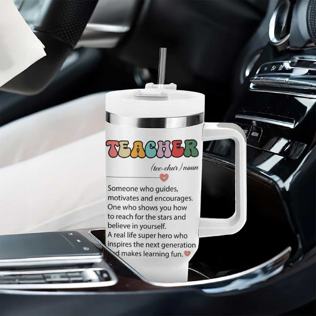 Heartwarming Teacher Gift Tumbler With Handle Thank You For Helping Little Minds Grow - Wonder Print Shop