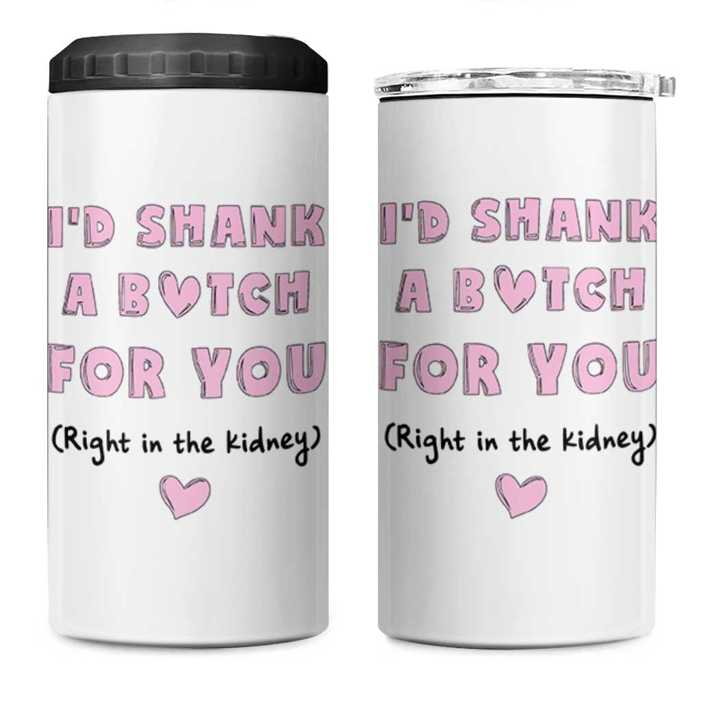 I'd Shark A Bitch For You 4 in 1 Can Cooler Tumbler Funny Gifts For BFF Daughter Granddaughter Mom Sister Teen Girls
