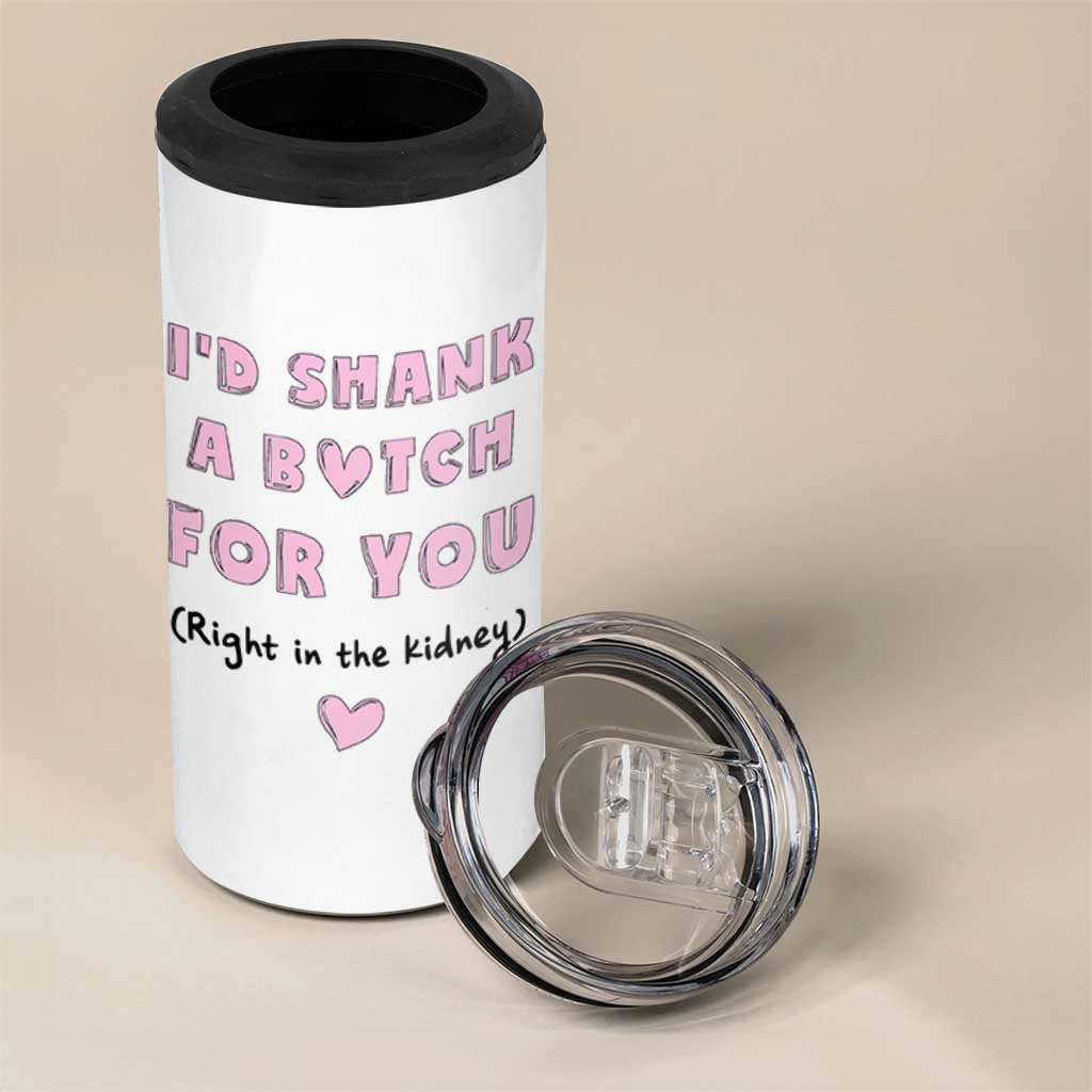 I'd Shark A Bitch For You 4 in 1 Can Cooler Tumbler Funny Gifts For BFF Daughter Granddaughter Mom Sister Teen Girls
