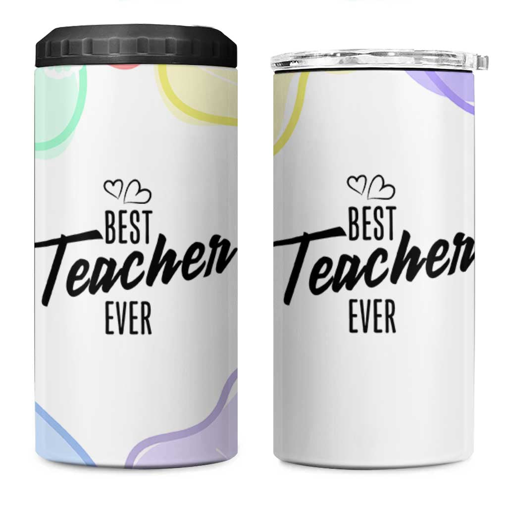 Best Teacher Appreciation Gifts 4 in 1 Can Cooler Tumbler From Students Cute Pastel Butterfly